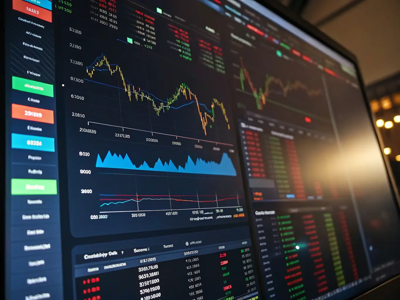 A screenshot of a financial dashboard displaying charts and analytics, highlighting key performance indicators and customizable reporting features.