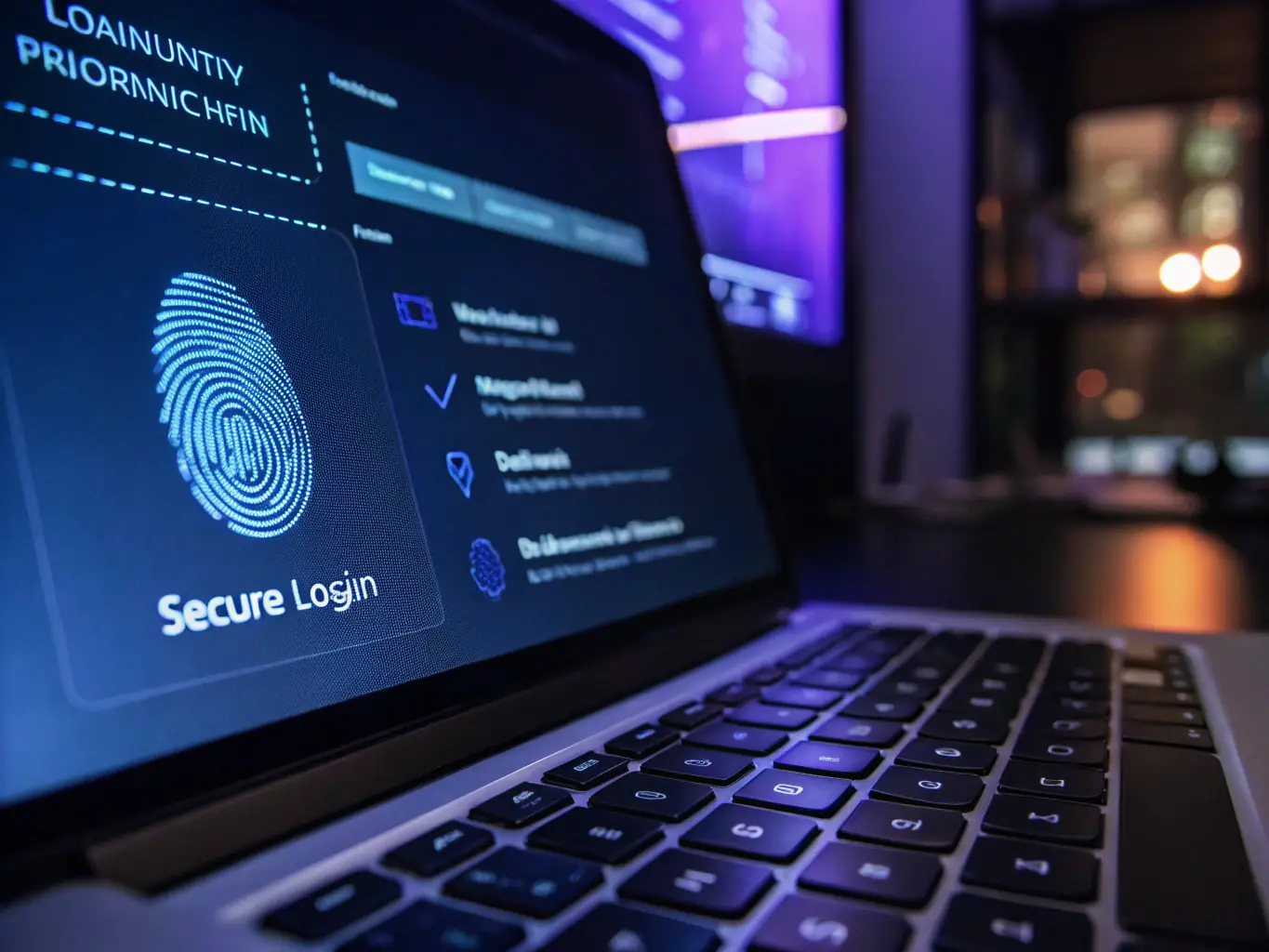 A secure interface displaying encryption and multi-factor authentication features, highlighting the platform's commitment to security.